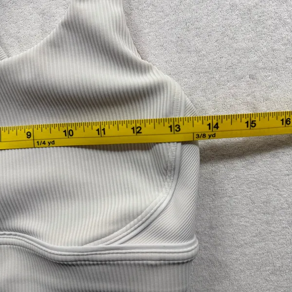 Lululemon Energy Longline Ribbed Sports Bra Women’s Size 8 White Medium Support - Image 5