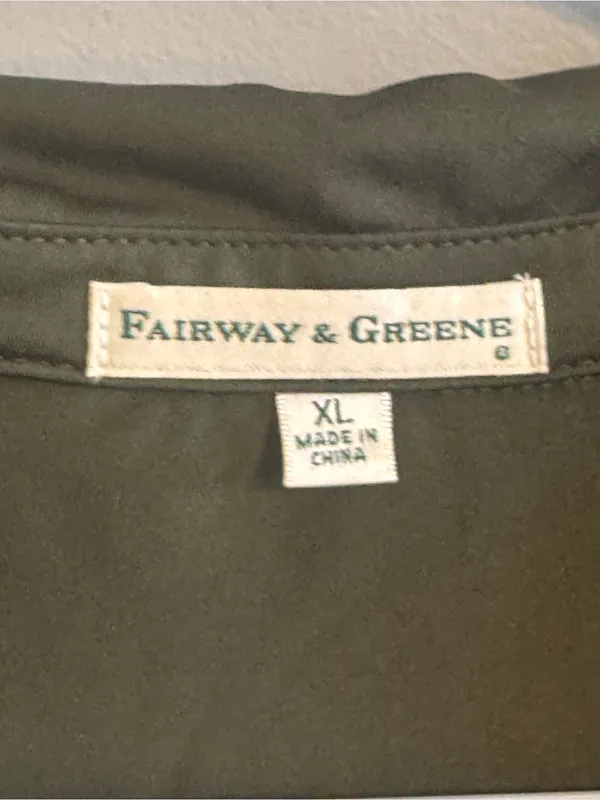 Fairway & Greene Women's XL Olive Colorblock‎ Golf Polo Performance shirt - Image 2