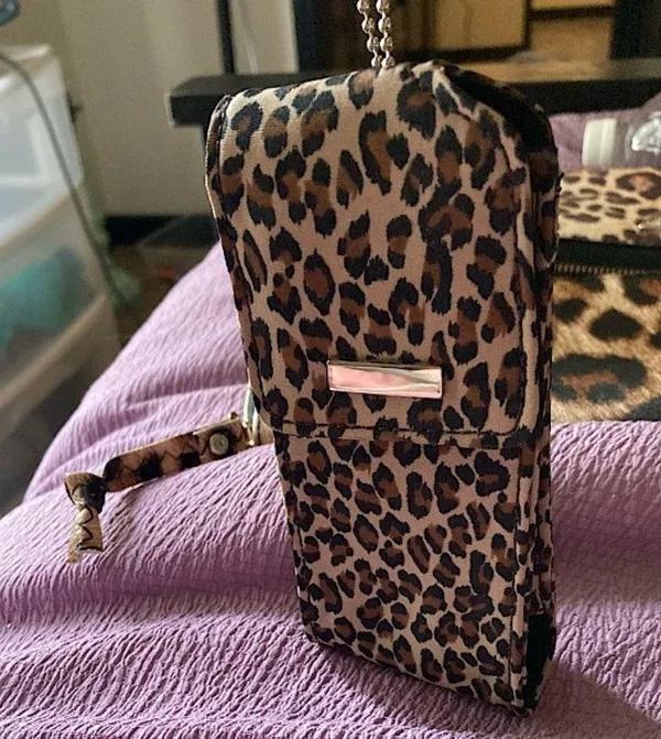 Leopard Print Bag/Case Tan - Image 13