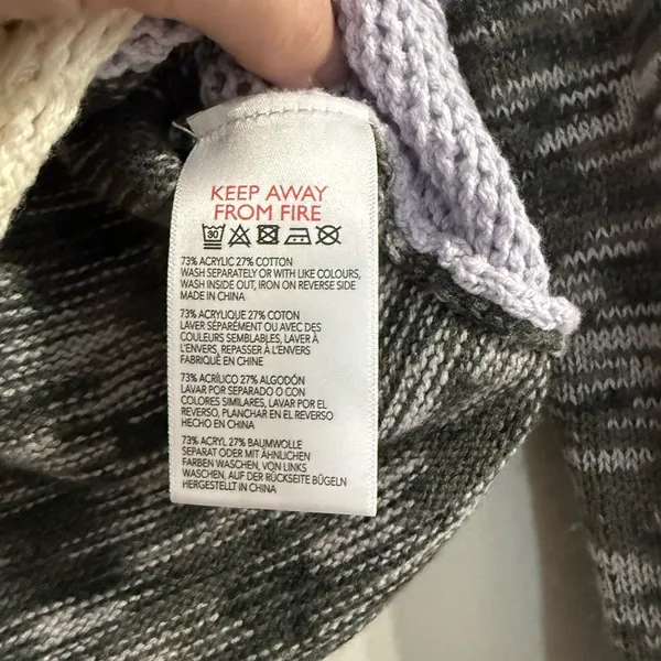 Urban Outfitters Overlock Patchwork Knit Top Sweater Purple Boho Size Small - Image 7