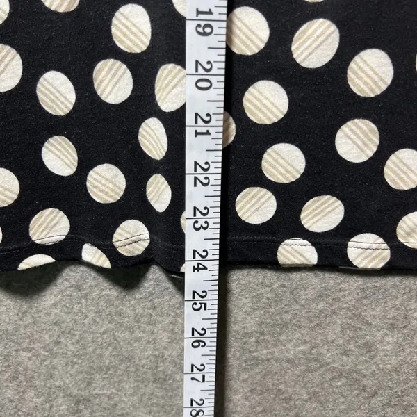 Ann Taylor Top Modal Cotton Black White Polka Dot Scoop Neck Short Sleeve M‎ - Image 4