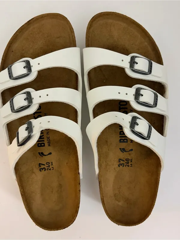 Birkenstock Florida‎ Birko-Flor White Sz.6L, 4M NWOB - Image 3