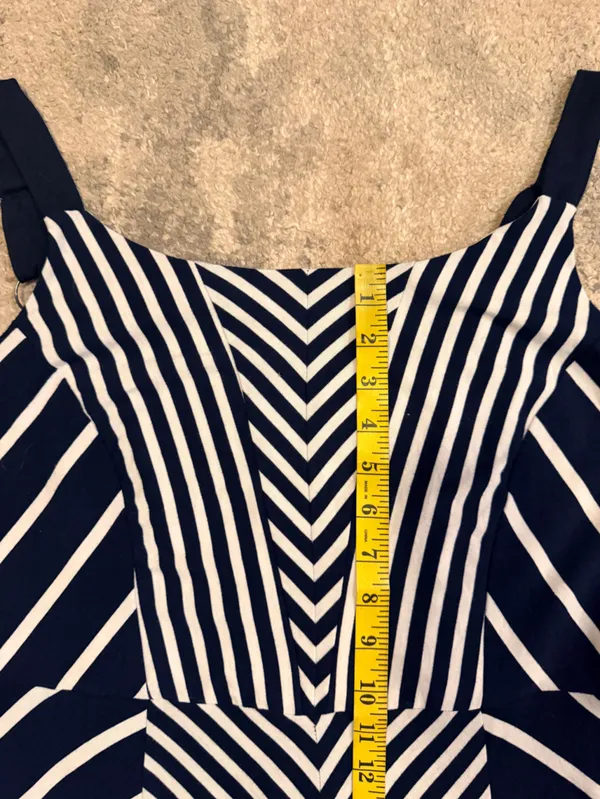 Maurices Navy and White Striped Dress with adjustable straps - Image 6
