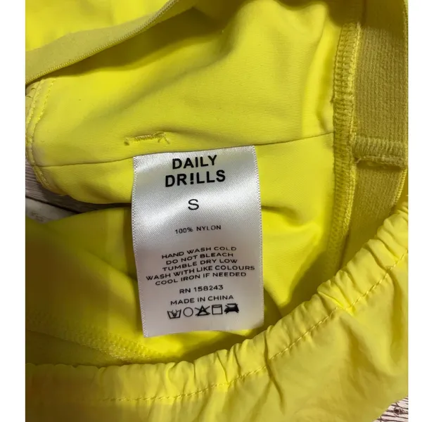 Daily Drills Bubble Bra Size Small Yellow Athleisure Active Trendy - Image 3