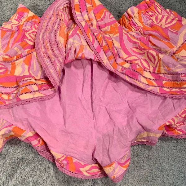 Aerie Pink and Orange Ruffled Skort - Image 12