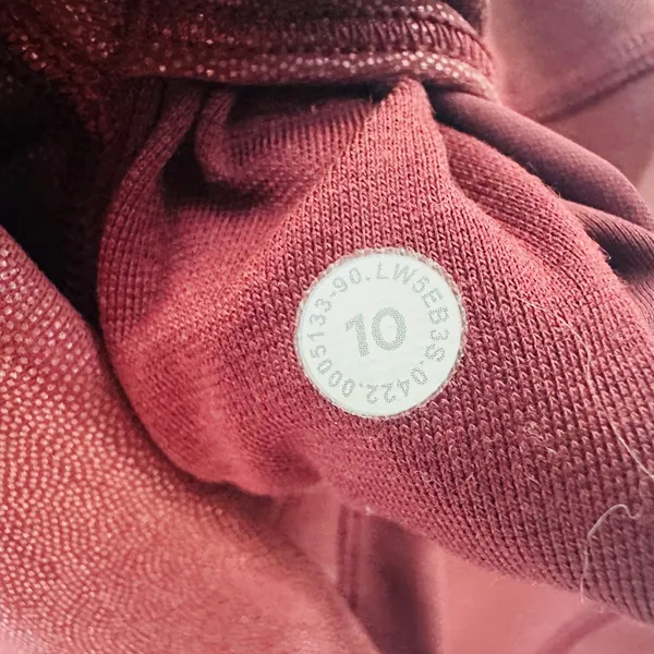 Lululemon Wunder Train High-Rise Tight 25" *Foil Radiate Red Merlot Size 10 $118 - Image 4