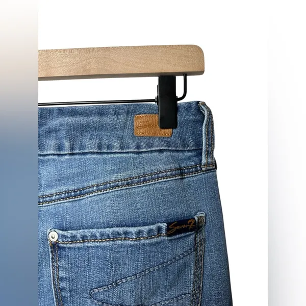 7‎ For All Mankind Women’s Skinny Jeans Blue Size 6 Mid Rise Stretch Denim - Image 8