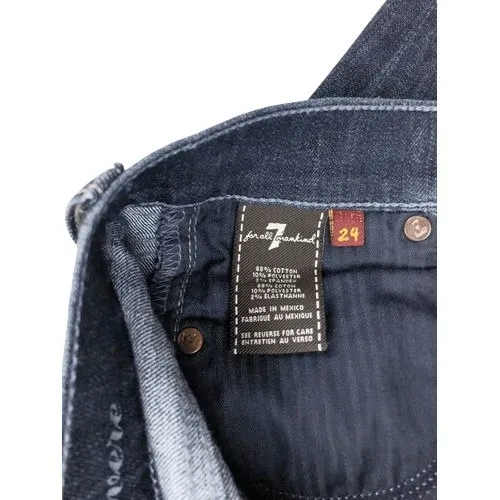 7‎ For All Mankind 7FAM Gwenevere Dark Wash Skinny Jeans Size 24 - Image 7