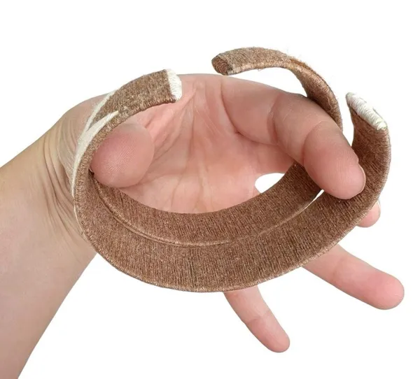 Brown & White Yarn Wrapped Aztec Native Pattern Cuff Bracelets - Image 6