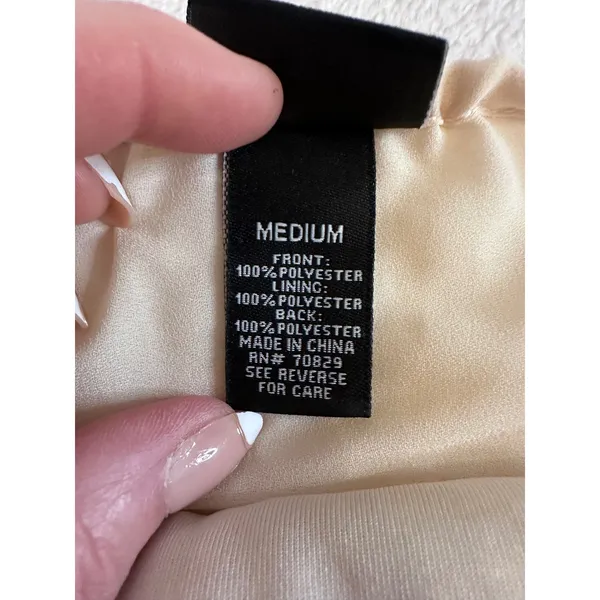 rue21 Womens Medium Champagne Gold Silver Sequin Striped Camisole Top Tank - Image 4