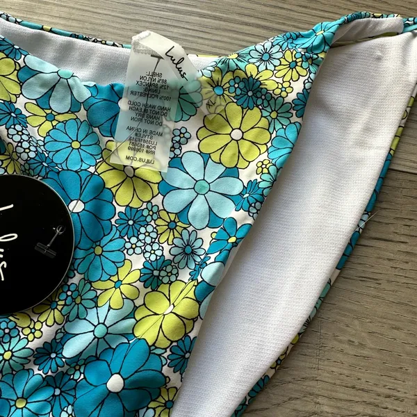 Lulus blue floral women’s bikini bottom Size XL - Image 5