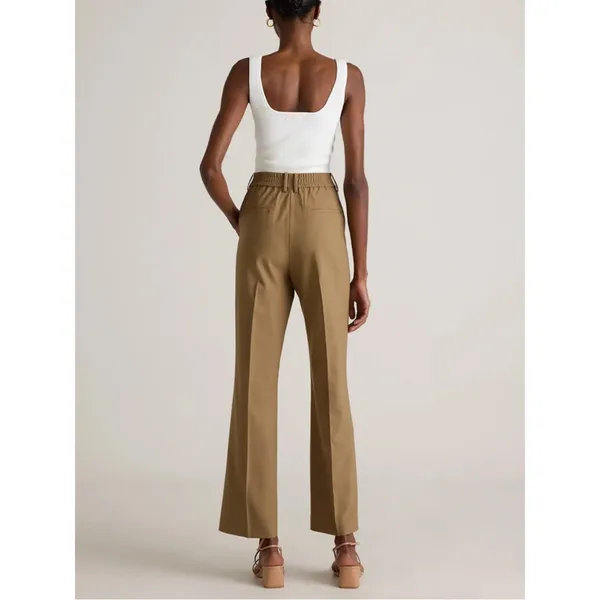 NWT‎ Quince Italian Wool Straight Leg Pants Sahara Camel Sz 8 - Image 2