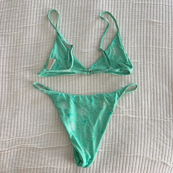 Leni Swims Teal Mint Floral Bikini - Image 2