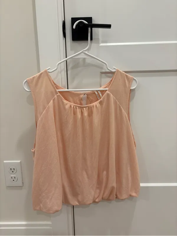 Anthropologie Shimmer Bubble Top Size Large - Image 2