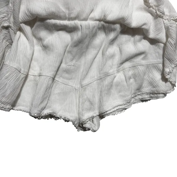Aeropostale Women Cottagecore Coquette Skort M‎ White Ruffle Lace Festival Mini - Image 3