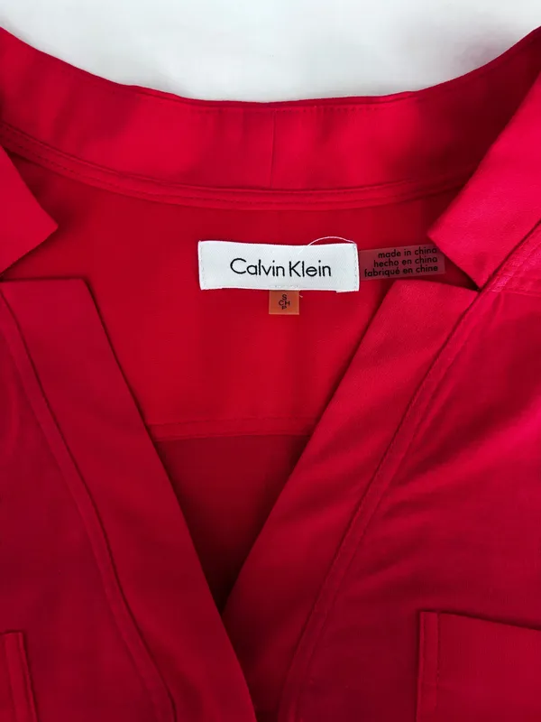 Red Calvin Klein Blouse - Image 2