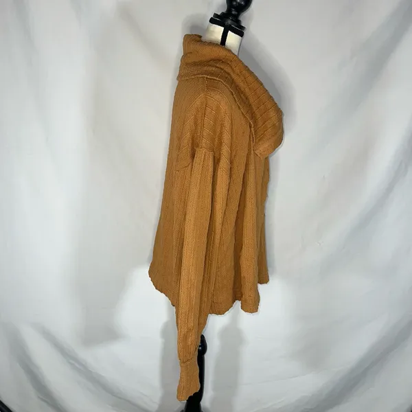 We The Free Now Drop Off Center Burnt Orange Copper Chunky Knit Sz Lg Oversized - Image 4