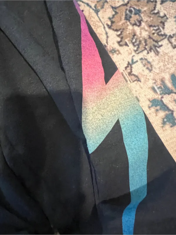 Aviator nation Black Sweatpants with Colorful Gradient Lightning Detail - Image 8