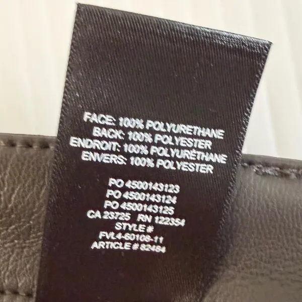 Aritzia Wilfred Faux Leather Vegan Straight Leg Pants Charcoal‎ Grey Size 2 - Image 6