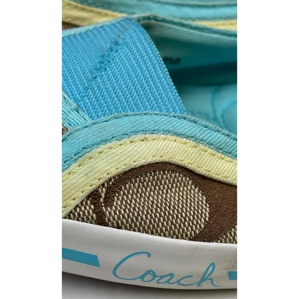 Coach A2165 Women's Blue/Signature Canvas Slip on /Shoes Size 8.5 SKU 4392 - Image 9