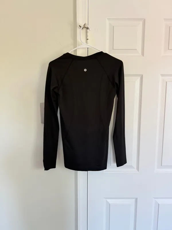 Lululemon Swiftly Tech Long Sleeve 2.0 Black Top Womens 6 Running Workout - Image 6