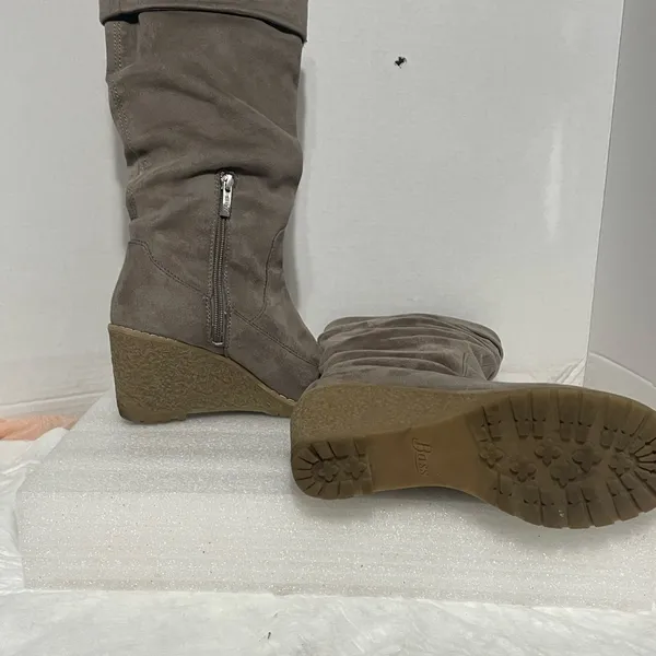 Bass under-the-Knee Slouch Suede Boots - Gray - Image 5