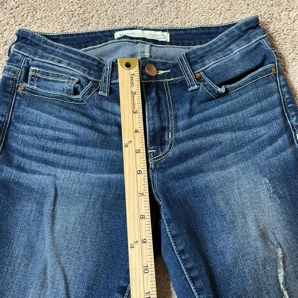 BKE‎ Payton Women's Sz 24 Mid Rise Distressed Skinny Jeans Dark Wash - Image 5