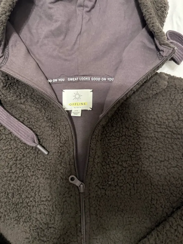 Aerie offline brown Sherpa jacket - Image 3