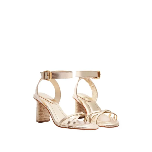 NWT Schutz Womens High Block Sandal Alexandra Gold Yellow 6.5B - Image 3