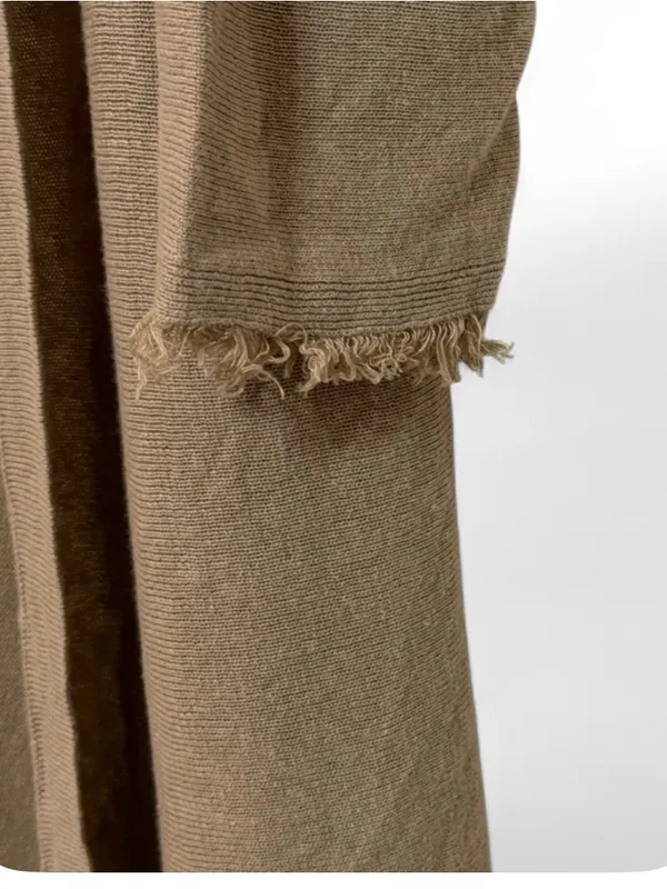J.Jill Women’s Linen Blend Open Front Cardigan with Fringe Cuffs Size Medium - Image 10