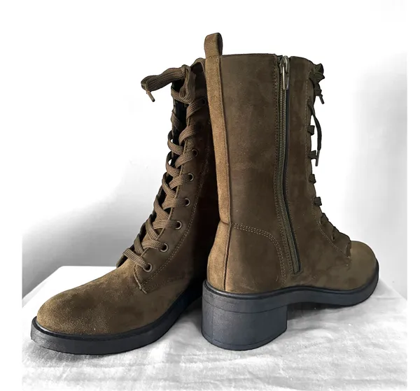 Rouge Helium taupe green combat boots - Image 6