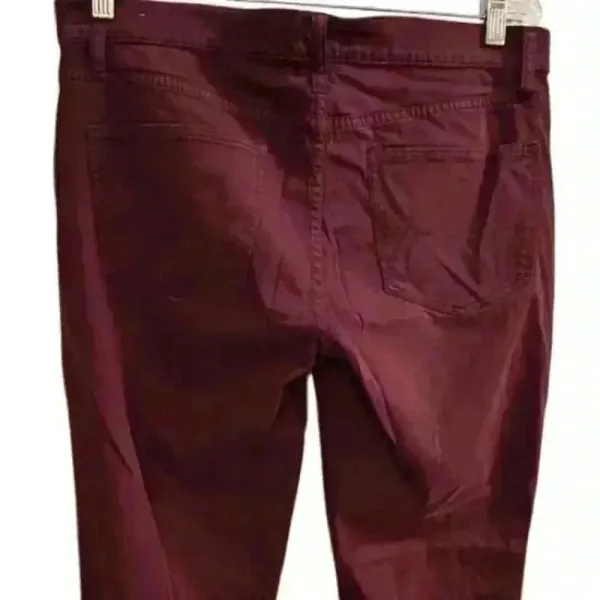 Madewell Women's Skinny Jeans‎ Size 32 Burgandy Red Mid-Rise Slim Fit Denim - Image 5