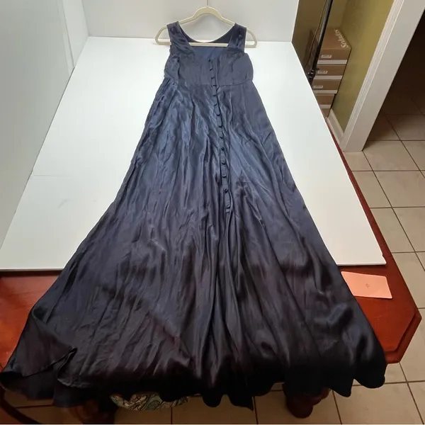 BHLDN Anthropologie Ghost London Alexia Dress‎ Womens Size Medium Blue NEW *FLAW - Image 16