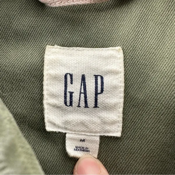GAP Parka Utility Long Jacket Olive Green Full Zip Military Gorpcore Women's M‎ - Image 4