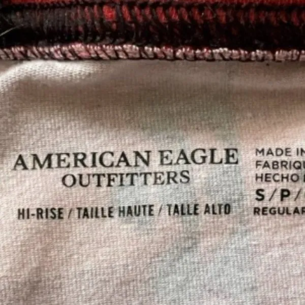 American Eagle Outfitters Aztec Red/Green Hi-Rise Leggings Women's Size Small - Image 7