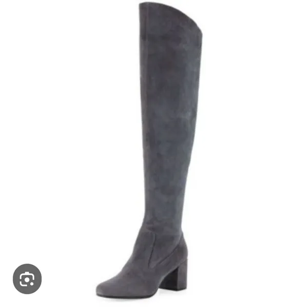 Steve Madden Jacoby Over the Knee Vegan Suede Boots Gray Size 7.5 Pointed Toe - Image 4