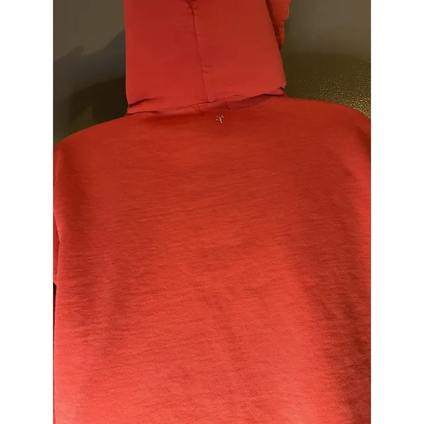 FP Movement Hoodie Tunic Womens M/L Orange Terry Side Slit Kangaroo Pocket - Image 7