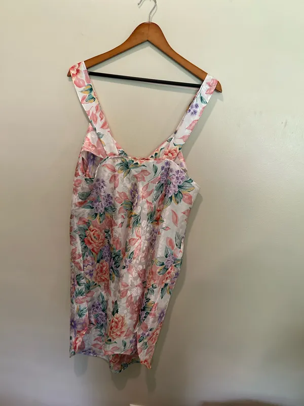 Vintage floral slip nightgown Pink Size XL - Image 7