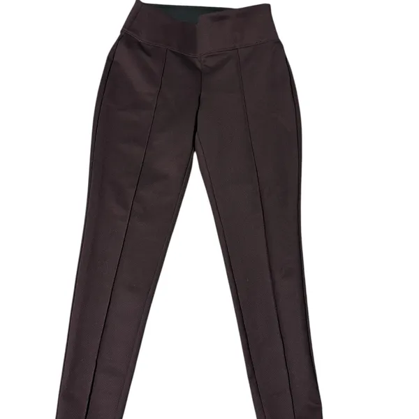 Nine West Midnight Grape Seamed Leggings size M - Image 2