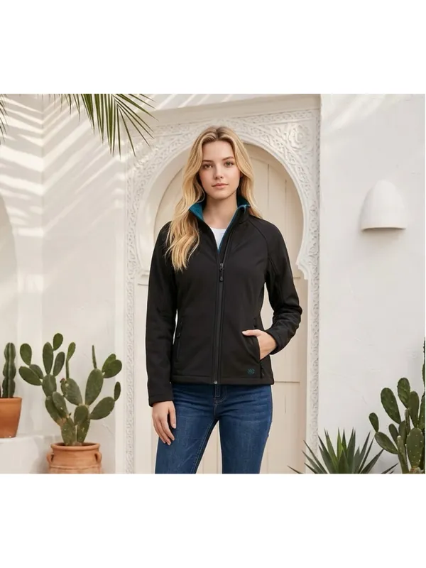 Shyanne WORN 1X black zip up soft shell jacket sz Small - Image 2
