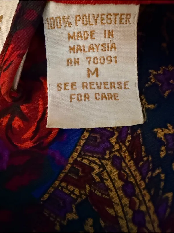 Vintage Victoria's Secret Kimono Robe Gold Label Red Floral 90s Lingerie - Image 9