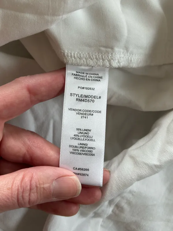 NWT Splendid Collection Dawson Linen Mini White Dress S - Image 8