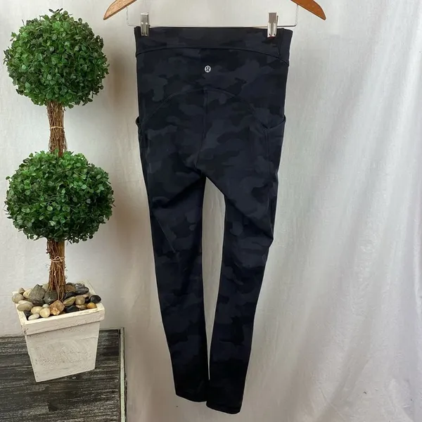 Lululemon Gray Camouflage Power Through High Rise Leggings 4 - Image 3