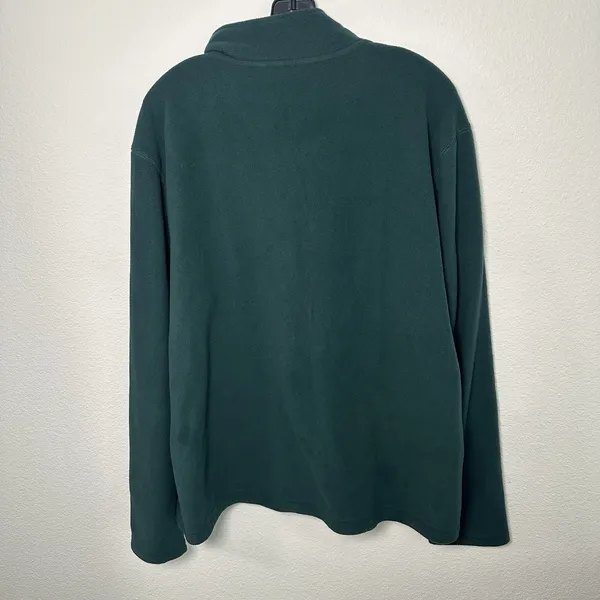 Lands' End Women's Deep Forest‎ Green Fleece Quarter Zip Pull Over Size XL - Image 7
