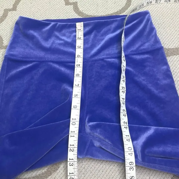 Athleta Elation Velvet Flare Pants Purple Size Medium 32” Inseam High Rise - Image 7