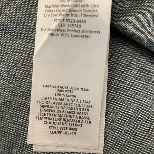 Current‎ Elliott 100% Cotton Jean Tank dress - Image 6
