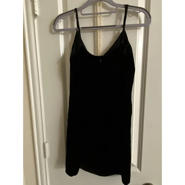 L'AGENCE Elora mini slip dress black‎ velvet Size 2 - Image 4