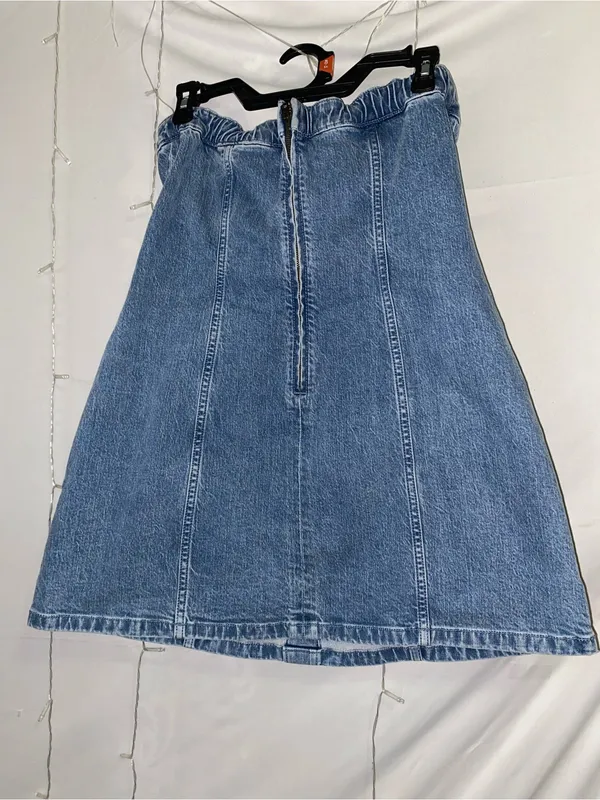 Abercrombie & Fitch Blue Denim Button-Front A-Line dress - Image 4