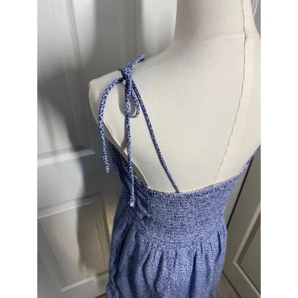 Abercrombie & Fitch Blue Dainty Floral Mini Dress Babydoll Fairy Cottagecore - Image 7