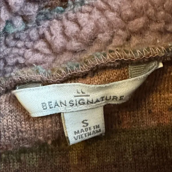L.L. Bean Signature Womens 1/4 Zip Fleece Southwest Aztec Size Small - Image 3
